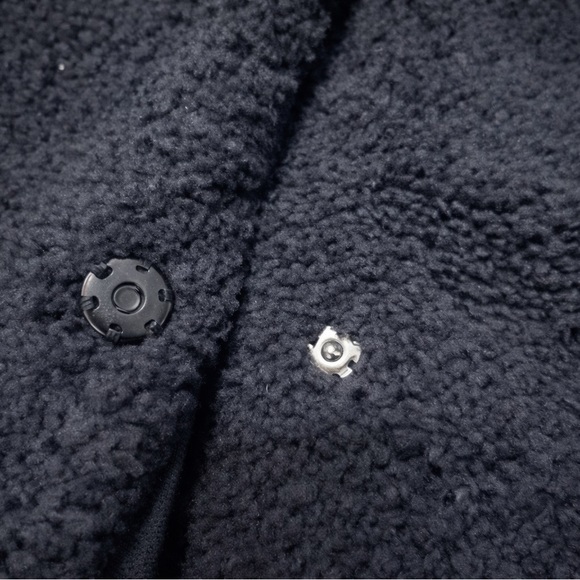 Columbia Women’s Black Sherpa Fleece Coat Long Soft Warm Medium - Picture 5 of 14